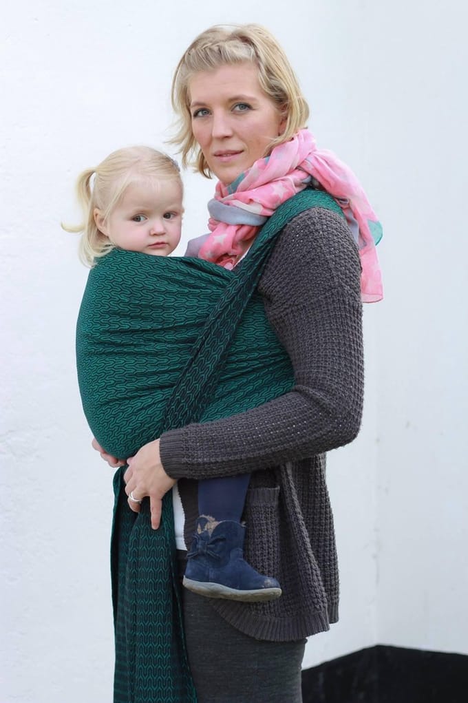 Yaro Turtle Emerald-Black Geweven Draagdoek -- 5.20 meters