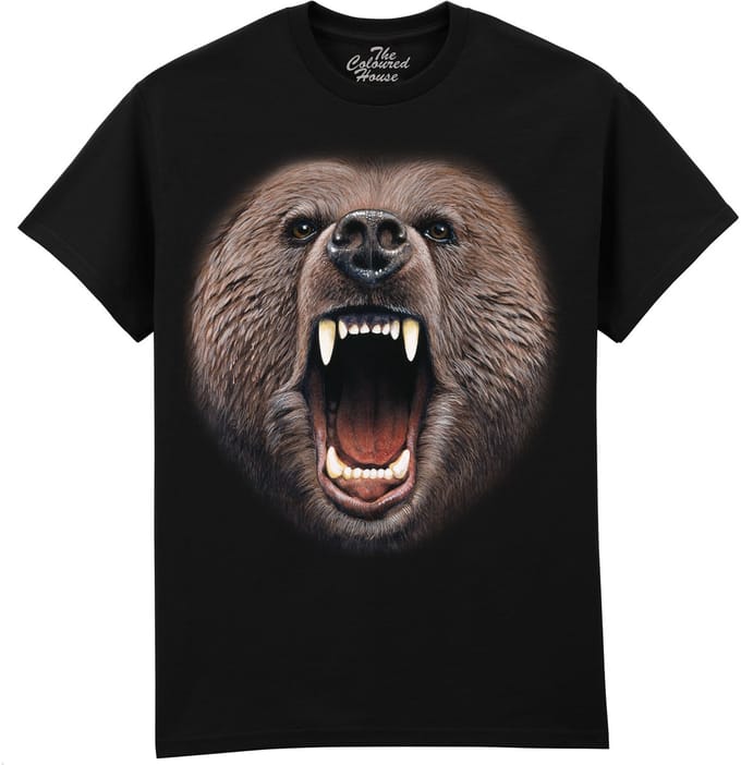 Beer Bear Growl The Coloured House T-shirt S