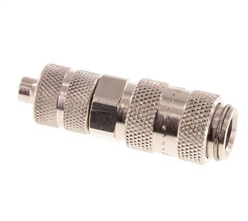 Vernikkeld Messing DN 2.7 (Micro) Luchtkoppeling Snelkoppeling 4x6 mm Push-On
