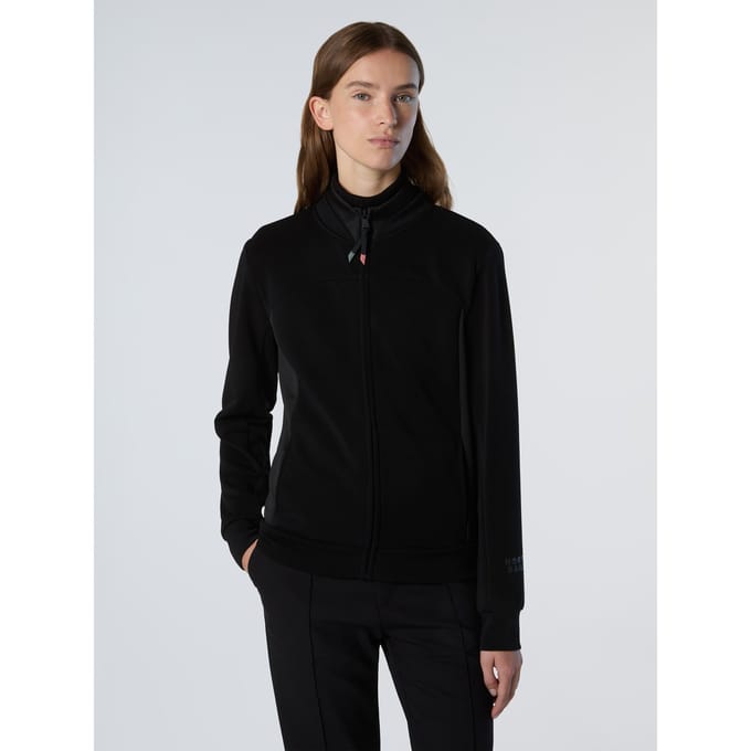 North Sails Sweatshirt met opstaande kraag Scuba stof