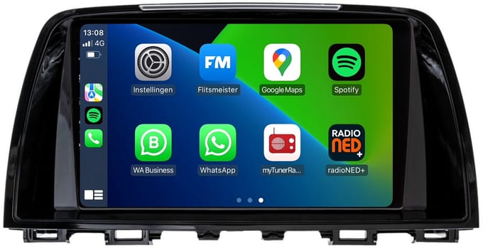 CarPlay autoradio geschikt voor Mazda 6 | 2012 t/m 2016 | Android 13 | Draadloos Apple CarPlay & Android Auto | 2GB + 32GB | 8-Core processor | Davilon | 2025 model | 2012 2013 2014 2015 2016 | Bluetooth & Wifi