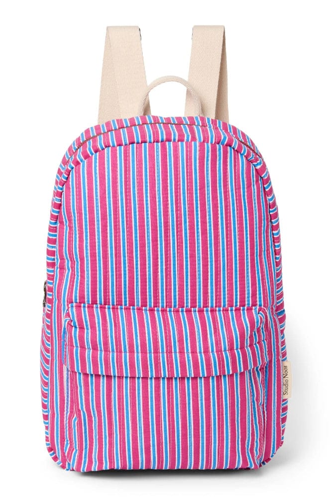 Studio Noos poplin rugzak midi raspberry striped