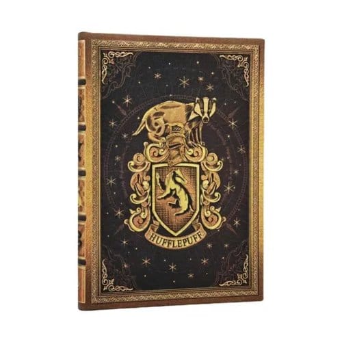 Paperblanks cahier, harry potter: hufflepuff, hardcover, midi, blanco