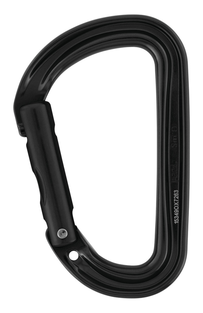 PETZL Sm'D Without Locking System Black – Ultralichte asymmetrische karabiner 23 KN