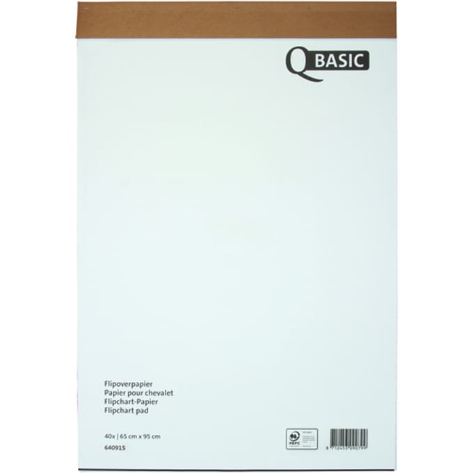 Flipoverpapier Qbasic 65x95cm 20vel opgerold