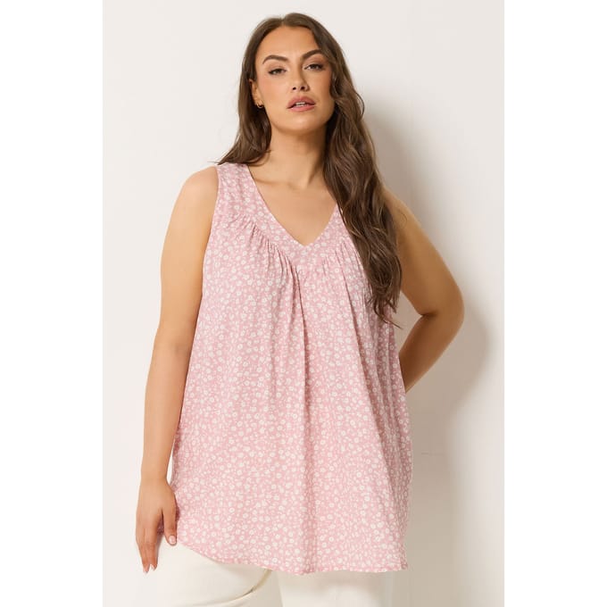 Yours Roze Top Met Bloemenprint Size 42