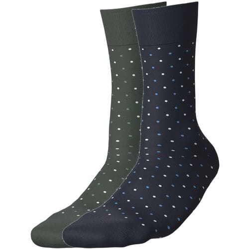 ESMARA 2 Paar sokken (Stippen/groen/marineblauw, 43-46)