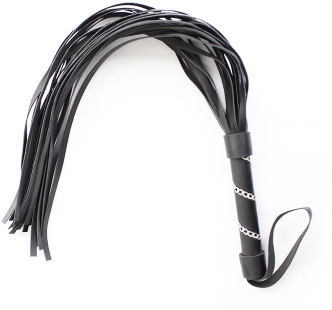 Smart Moves - Flogger - Handvat Gedecoreerd met Kettingen - 64 cm - Zwart