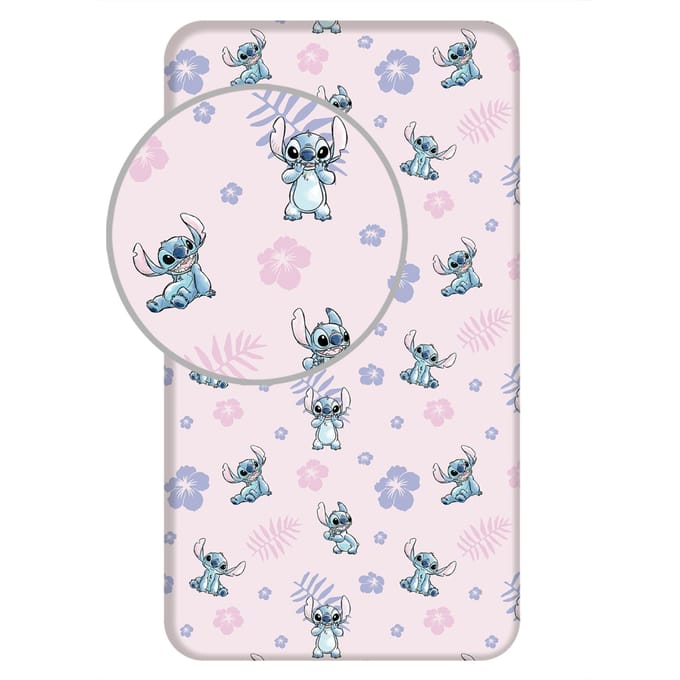 Disney Lilo & Stitch hoeslaken - 90 x 200 cm - Katoen