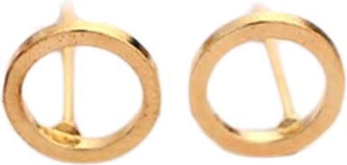 Oorbellen - knopjes ronde cirkel - kleur goud - 12 mm