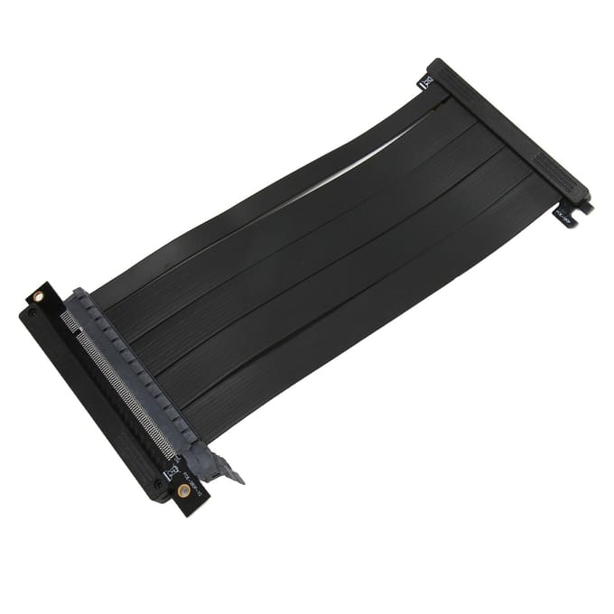 Grafische Kaart Verlengkabel Dubbel Omgekeerd Ultra PCIE4.0 X16 Riser Kabel Afgeschermd Hoge Snelheid black