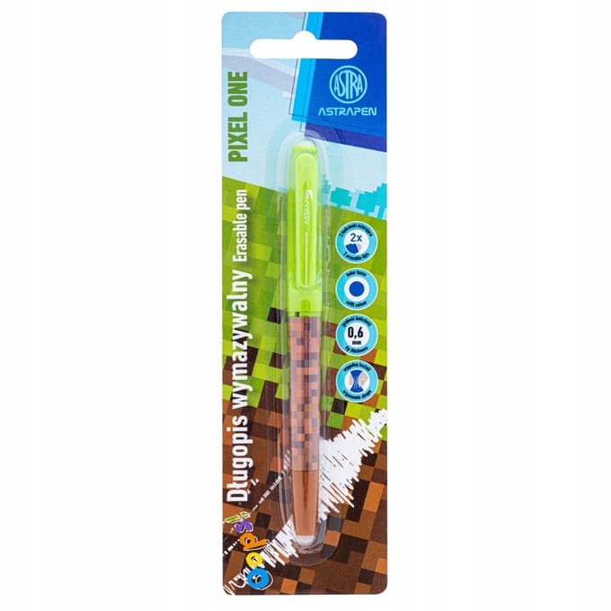 Astrapen Oops! Uitwisbare Gel Pen - 0.6mm, Blauwe Inkt, Pixel Design