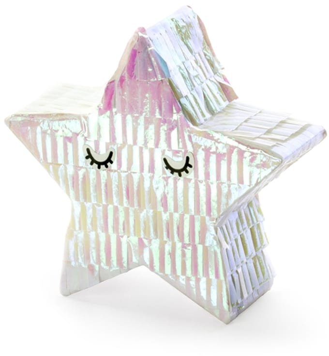 PARTYDECO - Mini iriserende ster piñata 10,5 cm voor feestdecoratie