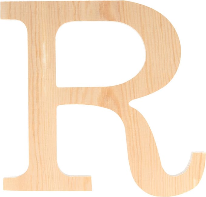 Artemio houten letter R 19 cm
