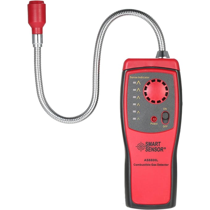 SMART SENSOR Gloednieuwe Handheld Draagbare Automotive Mini Brandbaar Gas Detector Gaslekkage rood