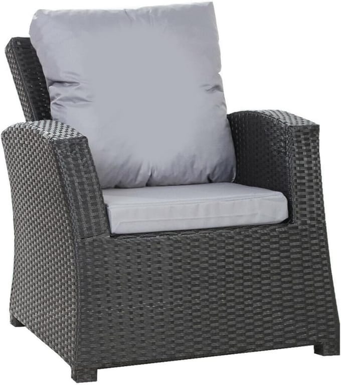 Set van 4 Kussen Sets voor Rotan Tuinmeubelen, Lichtgrijs