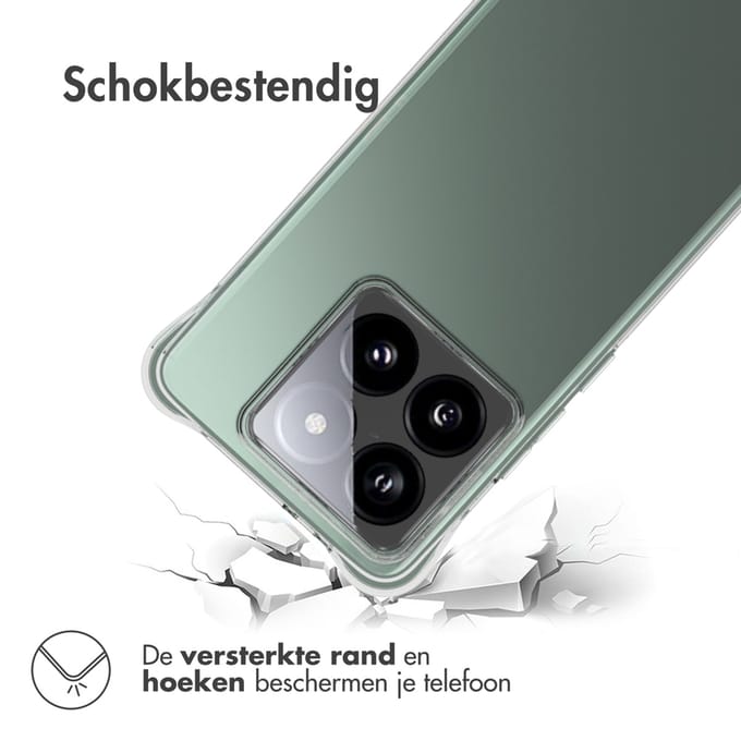imoshion Hoesje - Geschikt voor Xiaomi 14T Pro - Shockproof Case - Transparant