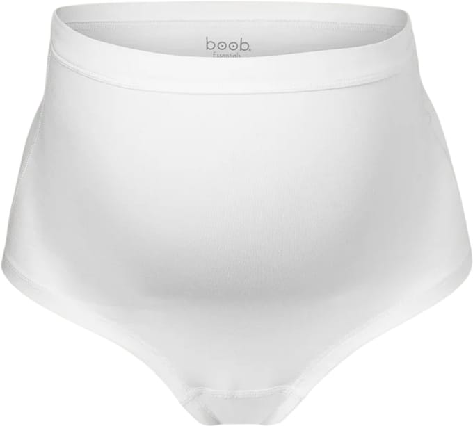 Boob Design - Essential Zwangerschapsslip - Met Hoge Taille – Biokatoen – Wit – Maat M