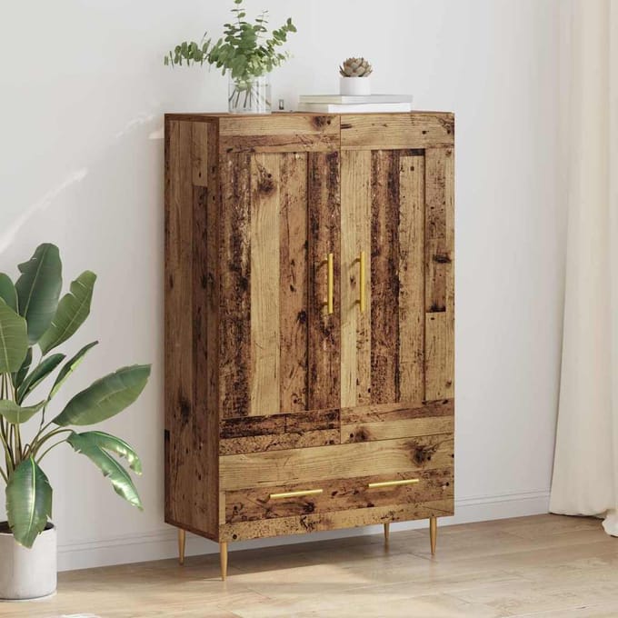 vidaXL Highboard Oud Hout 69,5 x 31 x 115 cm Bewerkt hout