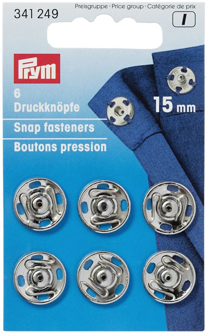 Prym Drukkers Zilver 15 mm