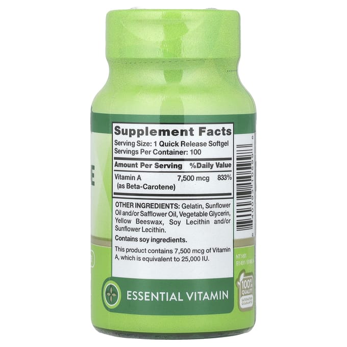Nature'S Truth, Bèta-caroteen, 7.500 mcg(25.000 IE), 100 Softgels