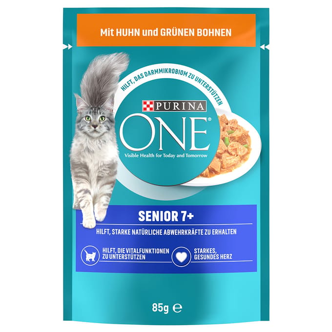 26x85g Senior 7+ Kip/Sperziebonen Purina ONE Kattenvoer