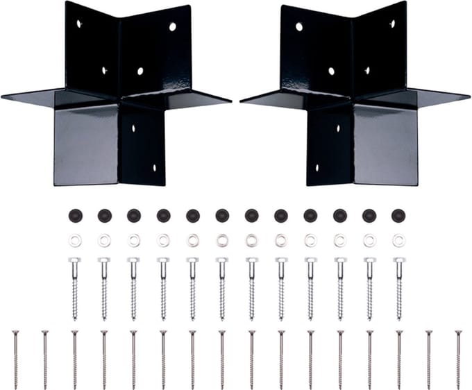 Platinum Sun & Shade – Pergola kit - Hoek element voor monteren van Pergola palen - Zwart