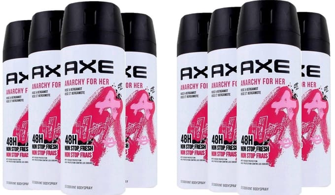 Axe Deo Spray - Anarchy for Her - Grootverpakking 8 x 150 ml