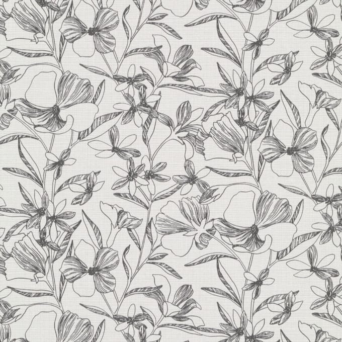 Erismann Vinylbehang 10519-15 - La Terasse - Botanisch Wit - 53cm x 10.05m