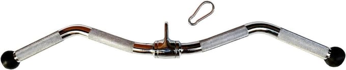 Lat Bar Kabel Machine - Pulldown Bar Triceps - Rugspieren Trainen - Draaibare Hanger - 44.5 cm - Chroom