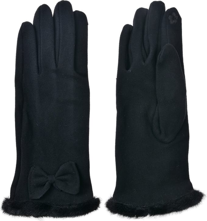 Clayre & Eef Handschoenen Winter 9x23 cm Zwart Polyester