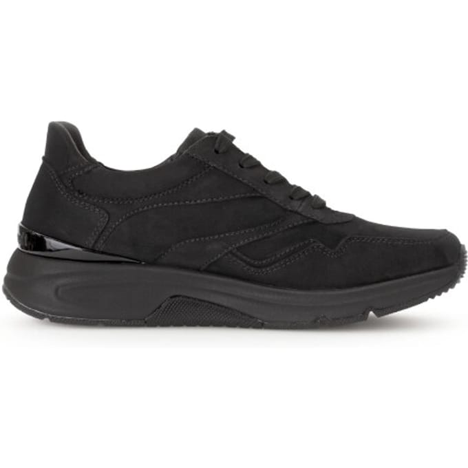 Gabor rollingsoft sensitive 06.896.47 - dames rollende wandelsneaker - Zwart - maat 42.5 (EU) 8.5 (UK)