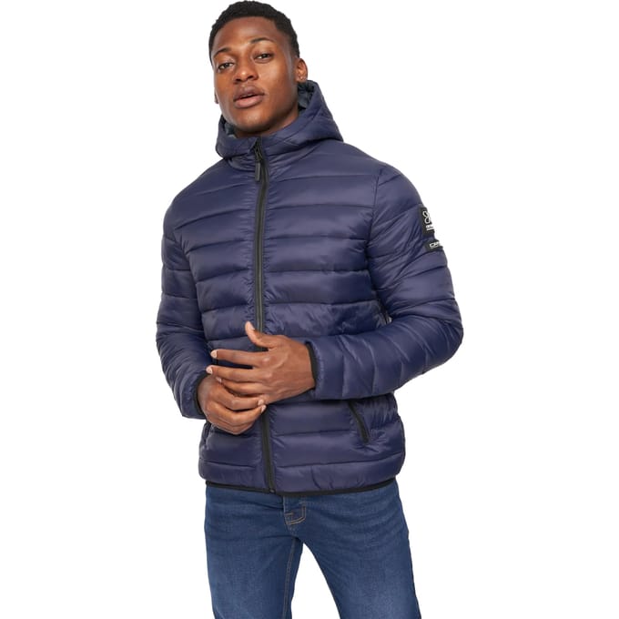 Crosshatch Heren Gattering Jas (Marine)