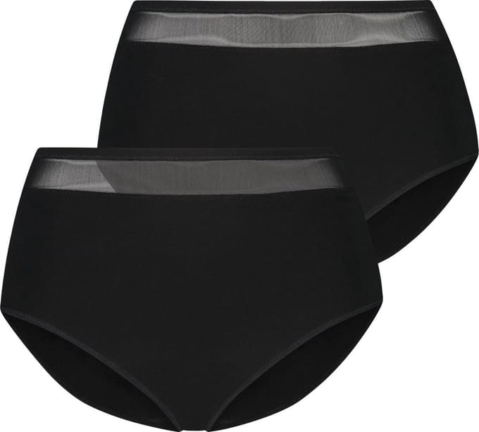 RJ Allure 2-Pck Dames Maxi Slip Zwart M