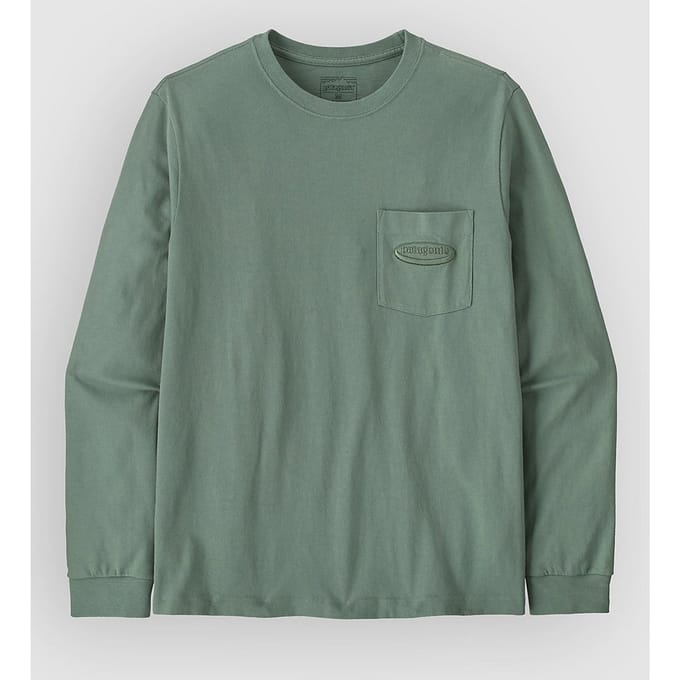Patagonia Mw 95 Oval Logo Pocket Longsleeve groen