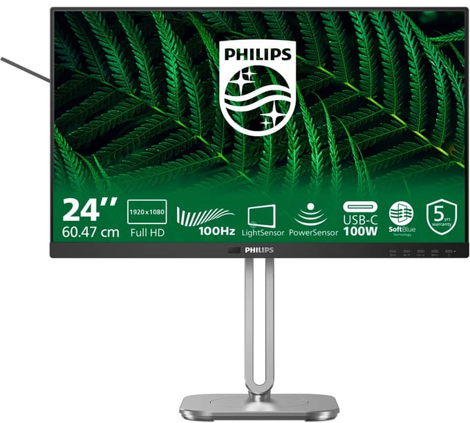 Philips 5000-serie 24B2G5301/00 computermonitor 60,5 cm (23,8") 1920 x 1080 pixels Full HD LCD zwart