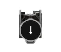Schneider Electric Harmony push button complete with spring return and flat touch Oppervlak in Zwart with Wit arrow 1xno xb4ba3351
