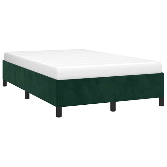 vidaXL - Bedframe - zonder - matras - 120x200 - cm - fluweel - donkergroen