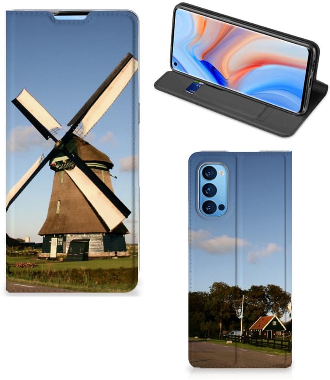 Standcase Hoesje voor OPPO Reno4 Pro 5G Book Cover Molen
