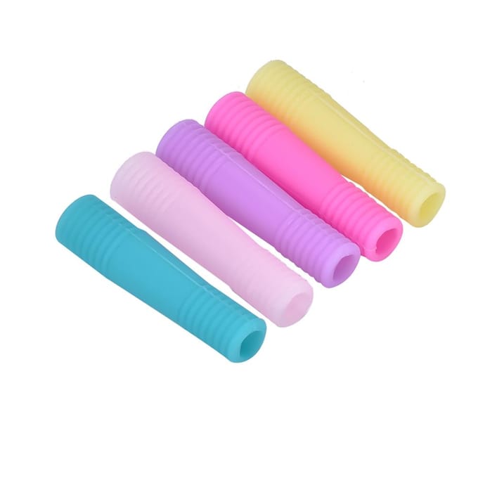 10 stuks Manicure Siliconen Beschermhoes Cover voor Nagelriemschaar Dode Huid Schaar 02 pink
