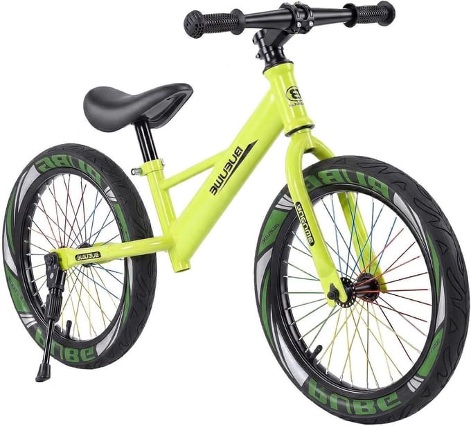 Kinderloopfiets - Loopfiets zonder pedalen - Buiten spelen - Verstelbaar zadel - 16 inch - Groen