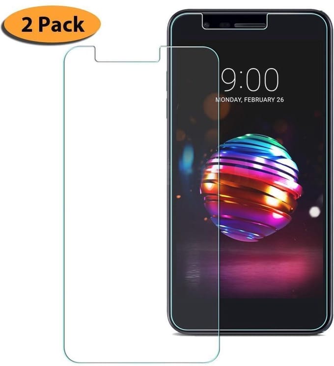 2 Stuks Screenprotector Tempered Glass Glazen Gehard Screen Protector 2.5D 9H (0.3mm) - Geschikt Voor: LG K10 2018