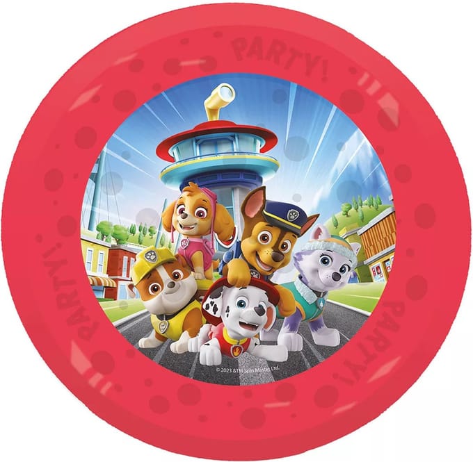 Paw Patrol - Bord - Rood - Feestbord - 21cm