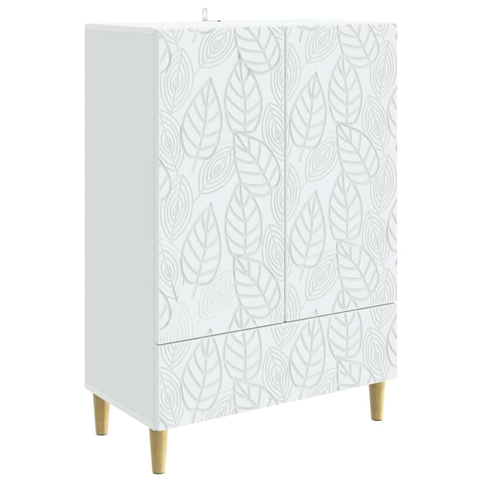 vidaXL - Dressoir - Wit - 66 - x - 34,5 - x - 95 - cm - Bewerkt - hout