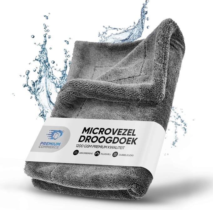 Premium Commerce® - Droogdoek Badkamer - Auto - Microvezel Raamdoek - Ramen - Pluisvrij - 40 x 60 cm - Extra dik!