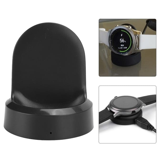 Smartwatch Draadloze Oplader Oplaadbasis Dock voor Samsung Gear S3 ClassicS3 Frontier black