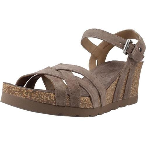 Panama Jack Vera Sandalen - Met Sleehak - Dames - Taupe - Maat 37