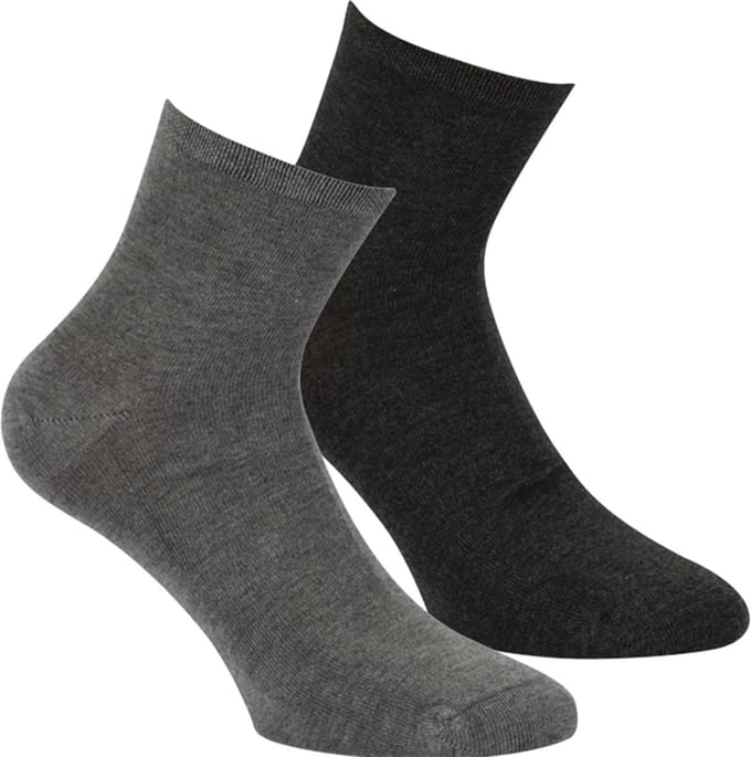 Boru Bamboo - 6-Pack - Quarter Sokken - Bamboe - Naadloos - Heren / Dames - grijs - 40-46 - 2302