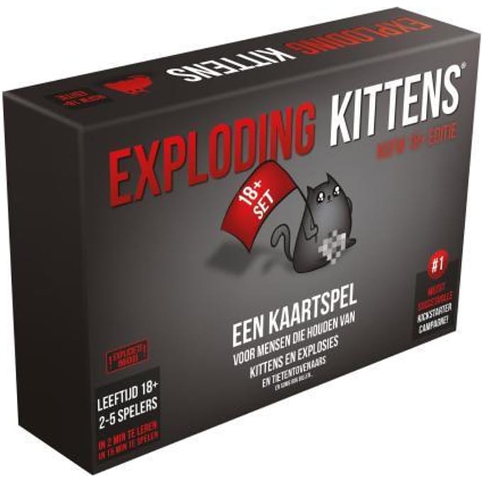Exploding Kittens - 18+ Bord- & kaartspellen Bordspellen Gezelschapspellen