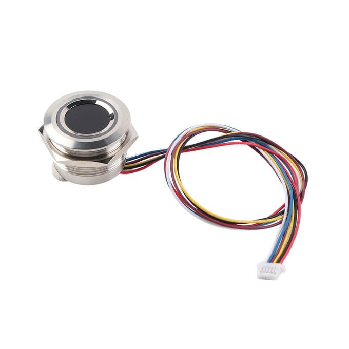R503 Circulaire Capacitieve Vingerafdrukidentificatiemodule met 2?Kleur Ring Indicatielampje gray
